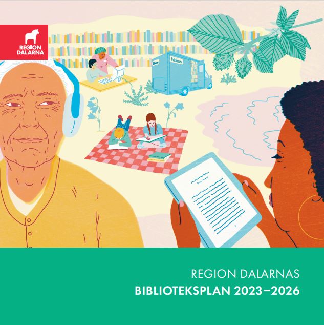 Omslag Region Dalarnas biblioteksplan 2023-2026