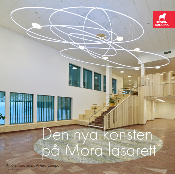 Framsida av trycksaken Den nya konsten på Mora lasarett.
