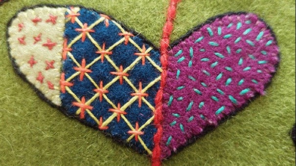 Broderi med yllegarn