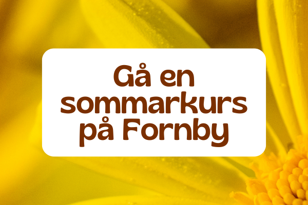 Blomma med text