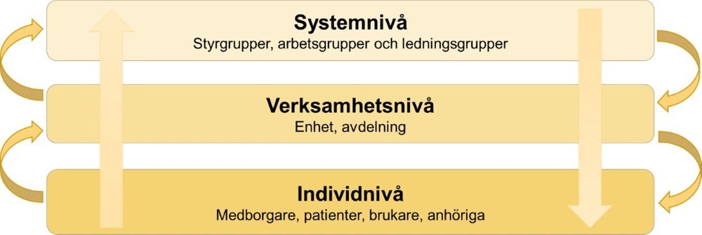 Illustration av nivåer på brukarinflytande