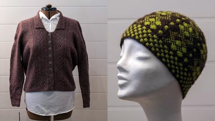 bild på stickad kofta