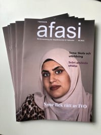 Bild av framsida av tidskriften Afasi.