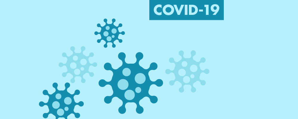 Illustration av covid-19 viruset med texten covid-19. Illustration av covid-19 viruset med texten covid-19.