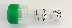 Kapillärt, mikrorör med Li-heparin grön propp