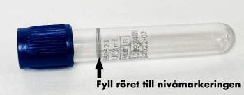 Rör med Na-heparin, mörkblå propp