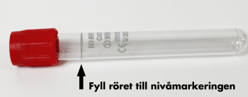 Rör utan tillsats röd propp, 7 ml