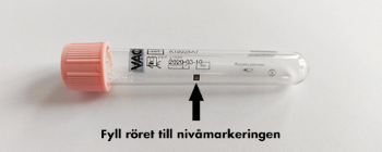 Rör med fluorid-citrat rosa propp, 5 ml