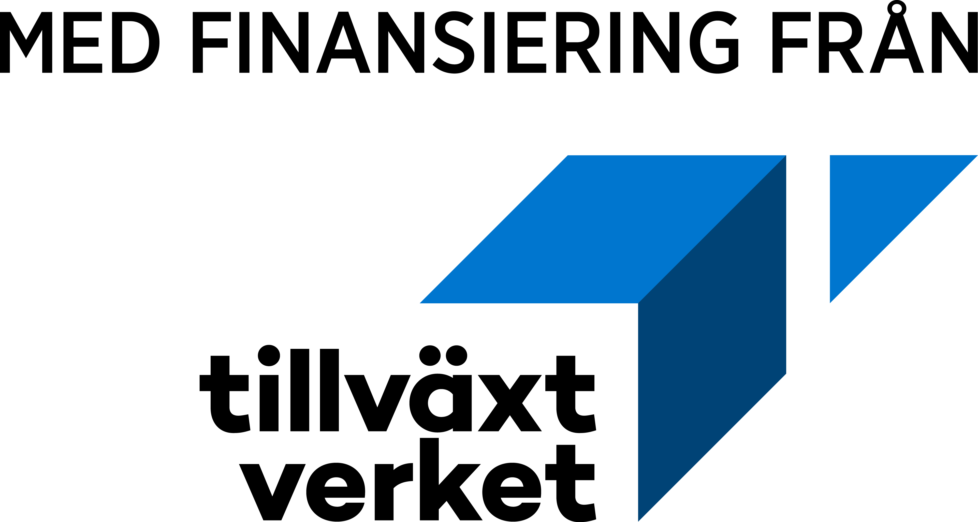Bild av logotypen Med medfinansiering från tillväxtverket
